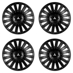 Puklice pre Mitsubishi (strieborné) 14 Smart black