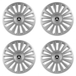 Puklice pre Mitsubishi (strieborné) 14 Luxury