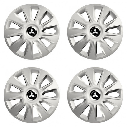 Puklice pre Mitsubishi (strieborné) 14 STRATOS RC