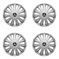 Puklice pre Mitsubishi (strieborné) 14 SPARK