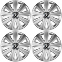 Puklice pre Mitsubishi (strieborné) 15 Aviator carbon silver