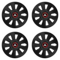 Puklice pre Mitsubishi (strieborné) 15 STRATOS RR black