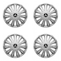 Puklice pre Mitsubishi (strieborné) 15 SPARK