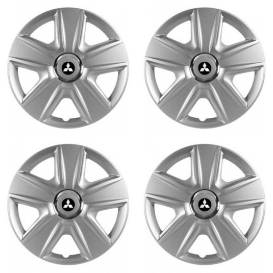 Puklice pre Mitsubishi (strieborné) 15 ESPRIT