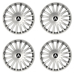 Puklice pre Mitsubishi (strieborné) 16 CRYSTAL silver