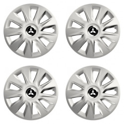 Puklice pre Mitsubishi (strieborné) 16 STRATOS RC