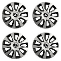 Puklice pre Mitsubishi (strieborné) 17 STRATOS double colour