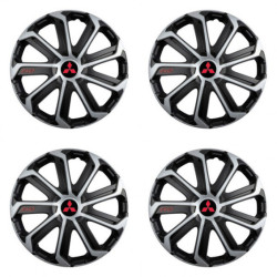 Puklice pre Mitsubishi (červené) 14 Evo black&silver