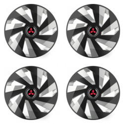 Puklice pre Mitsubishi (červené) 15 Vector RC black and silver