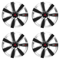 Puklice pre Mitsubishi (červené) 15 GTX CARBON silver/black