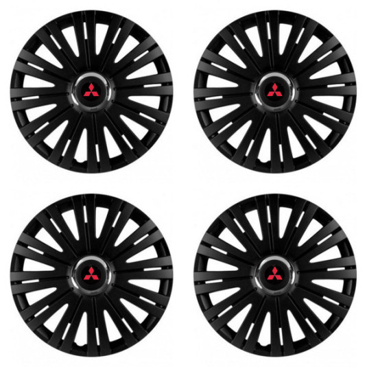 Puklice pre Mitsubishi (červené) 15 ACTIVE RC BLACK