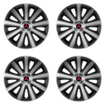 Puklice pre Mitsubishi (červené) 16 Aviator carbon silver&black