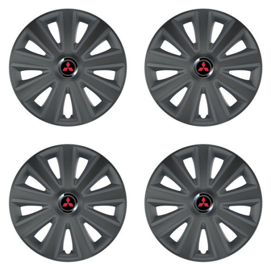 Puklice pre Mitsubishi (červené) 16 Aviator carbon RC16 grafite