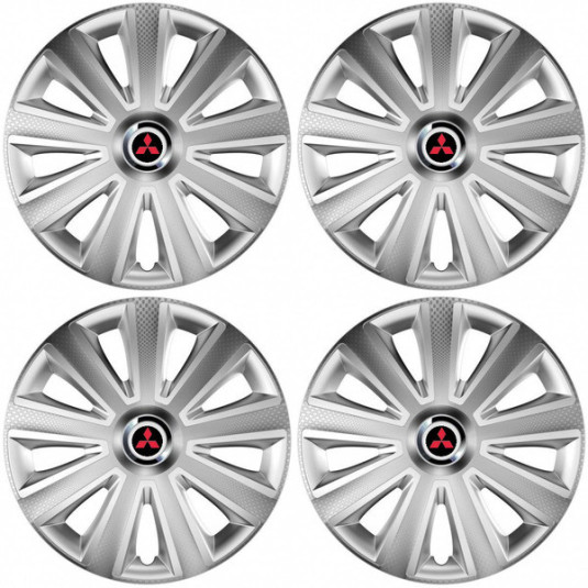 Puklice pre Mitsubishi (červené) 16 Aviator carbon RC 16 silver