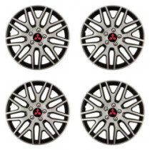 Puklice pre Mitsubishi (červené) 16 Dakar NC silver and black