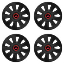 Puklice pre Mitsubishi (červené) 16 STRATOS RR black