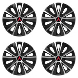 Puklice pre Mitsubishi (červené) 16 RAPIDE silver and black