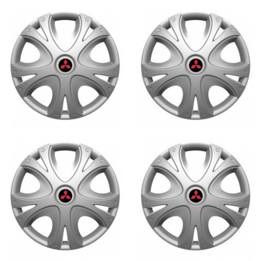 Puklice pre Mitsubishi (červené) 16 DYNAMIC