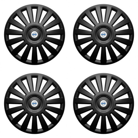 Puklice pre Volvo (biele) 15 Luxury black