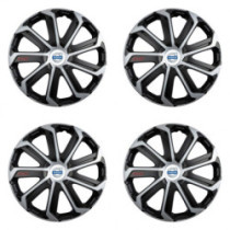 Puklice pre Volvo (biele) 15 Evo black&silver
