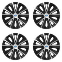 Puklice pre Volvo (biele) 15 RAPIDE silver and black