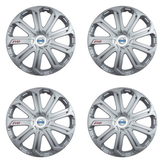 Puklice pre Volvo (biele) 16 Evo silver