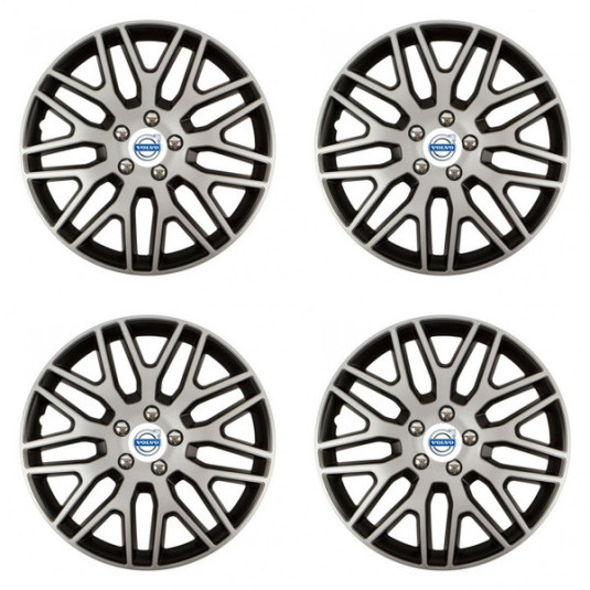 Puklice pre Volvo (biele) 16 Dakar NC silver and black