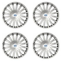Puklice pre Volvo (biele) 16 CRYSTAL silver