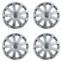 Puklice pre Volvo (čierne) 14 Evo silver