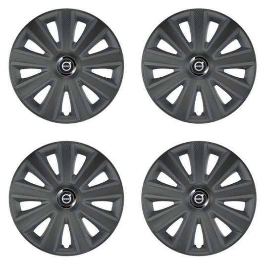 Puklice pre Volvo (čierne) 14 Aviator carbon RC grafite