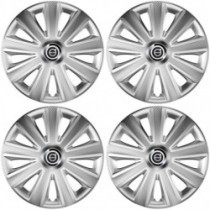 Puklice pre Volvo (čierne) 14 Aviator carbon RC silver