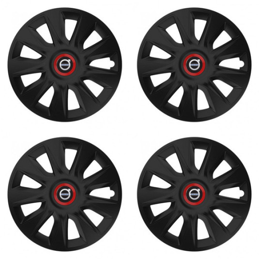 Puklice pre Volvo (čierne) 14 STRATOS RR black