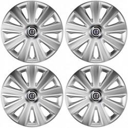 Puklice pre Volvo (čierne) 15 Aviator carbon silver