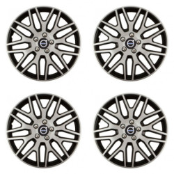 Puklice pre Volvo (čierne) 15 Dakar NC silver and black