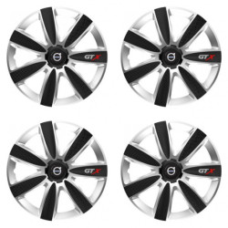 Puklice pre Volvo (čierne) 15 GTX CARBON silver/black