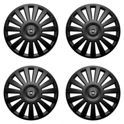 Puklice pre Fiat (čierny) 15 Luxury black