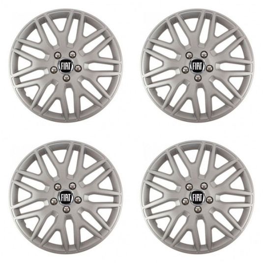 Puklice pre Fiat (čierny) 15 DAKAR