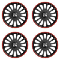 Puklice pre Fiat (čierny) 15 CRYSTAL RO black