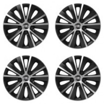 Puklice pre Fiat (čierny) 15 RAPIDE silver and black