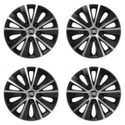 Puklice pre Fiat (čierny) 15 RAPIDE silver and black