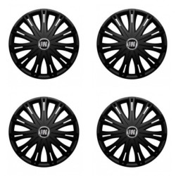 Puklice pre Fiat (čierny) 15 SPARK BLACK