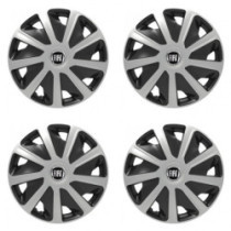 Puklice pre Fiat (čierny) pre dodávky 15 Craft silver and black