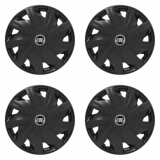 Puklice pre Fiat (čierny) pre dodávky 15 Craft black