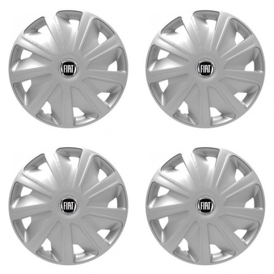 Puklice pre Fiat (čierny) pre dodávky 15 Craft silver