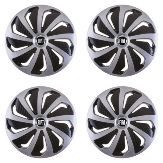 Puklice pre Fiat (čierny) 16 WIND SB