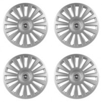 Puklice pre Fiat (čierny) 16 Luxury