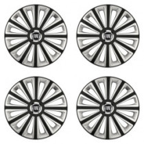 Puklice pre Fiat (čierny) 16 TREND RC double colour