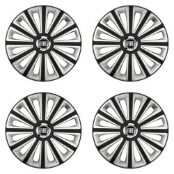 Puklice pre Fiat (čierny) 16 TREND RC double colour