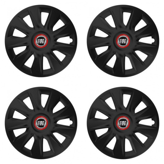 Puklice pre Fiat (čierny) 17 STRATOS RR black