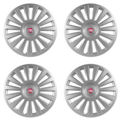 Puklice pre Fiat (červené) 14 Luxury